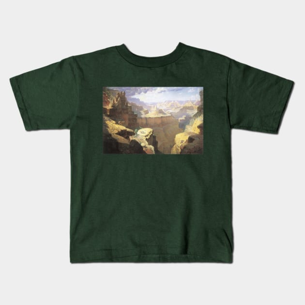 Grand Canyon by William Robinson Leigh Kids T-Shirt by MasterpieceCafe